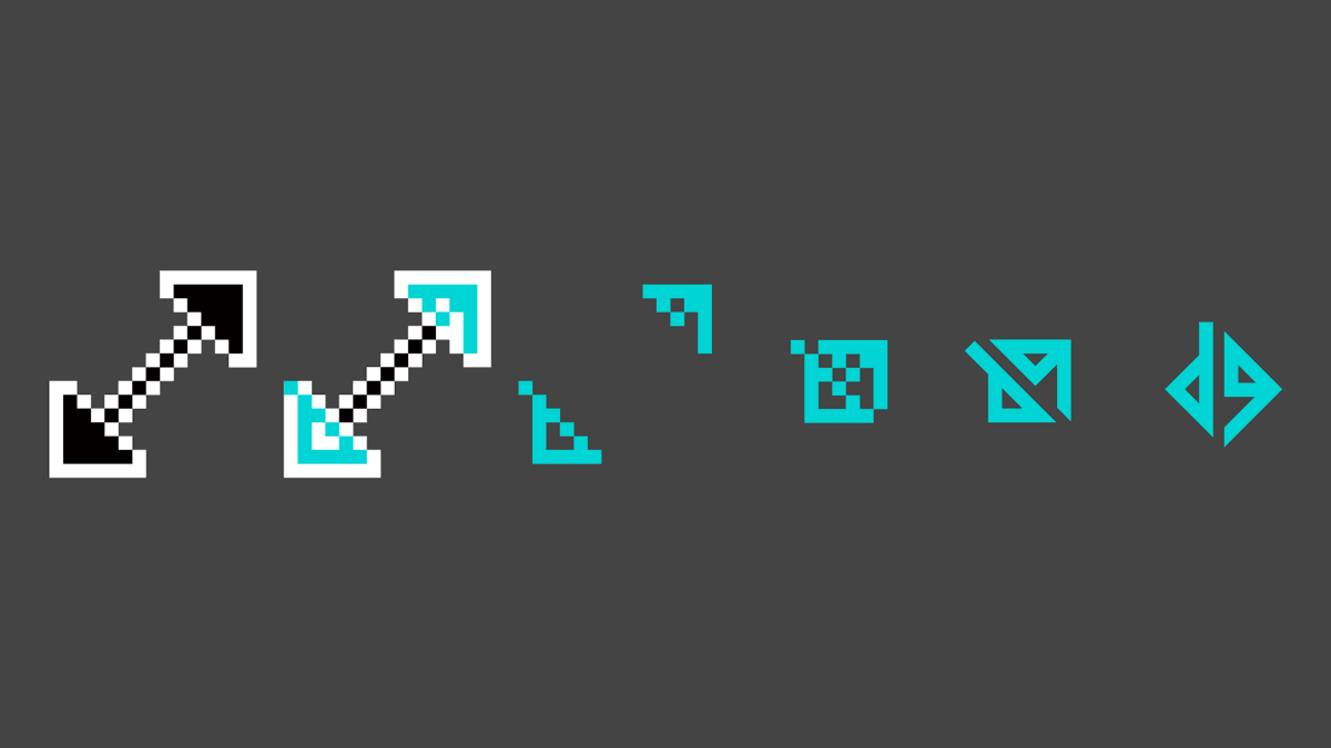 dgロゴ  * リサイズカーソル 作成